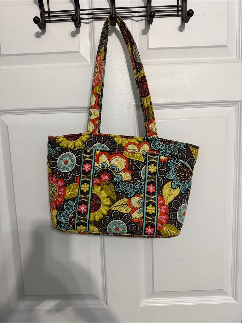 Vera Bradley Floral Printed Quilted Tote Bag in Multi-Color